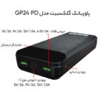 پاوربانک گلکسبیت مدل GP24 PD ظرفیت 20000 میلی آمپر ساعت - Image 3