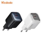 شارژر آداپتور دیواری مینی 45 وات 2پورت برند مک دودو مدل MCDODO CH-100 GaN